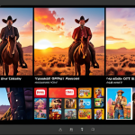 **

"A vibrant, chaotic digital landscape representing OTT.  Include icons of various apps (YouTube, independent channels), user-generated content snippets, and overlaid ads.  The overall feel should be diverse, fragmented, and easily accessible via mobile phones and smart TVs. Emphasize the "Far West" aspect with a touch of Wild West visual elements (e.g., wanted posters with influencer faces, a dusty, pixelated sunset).  Color palette: bright, saturated, slightly overwhelming."

**