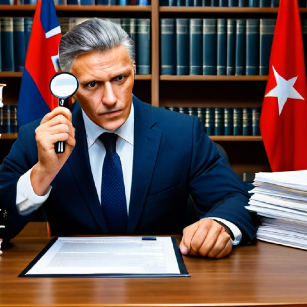 **
"A lawyer meticulously reviewing complex licensing agreements under a magnifying glass, surrounded by stacks of legal documents. In the background, flags representing various countries symbolize the global reach of content distribution. Professional attire, serious but focused expression. Safe for work, appropriate content, fully clothed, professional, accurate depiction of a modern legal office, perfect anatomy, correct proportions."
**
