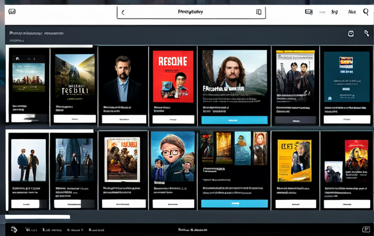 Personalized Recommendation System**
"A sophisticated digital interface displaying personalized movie recommendations, safe for work, fully clothed users browsing on tablets, professional display, clean UI/UX design, appropriate content, perfect anatomy, natural proportions, modern tech aesthetic, family-friendly."
**