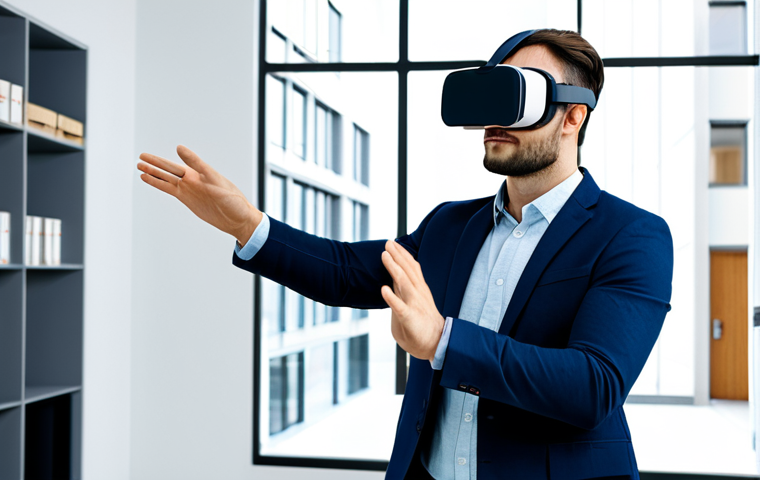 OTT와 가상현실 콘텐츠 - OTT Platform Interface**

Prompt: A brightly lit screen displaying a user interface for a fictional ...