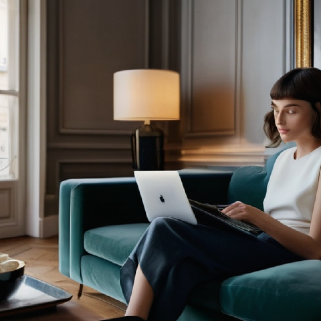 OTT와 광고주의 관계 - **Prompt for Mid-roll (pendant le contenu):**
"A cozy, modern French living room at dusk. A youn...