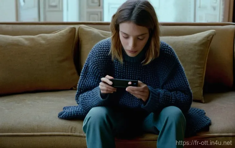 OTT와 클라우드 기반 서비스 - **Prompt 1: The Streaming Labyrinth & Discovery**
"A young French woman, in her late 20s, with s...