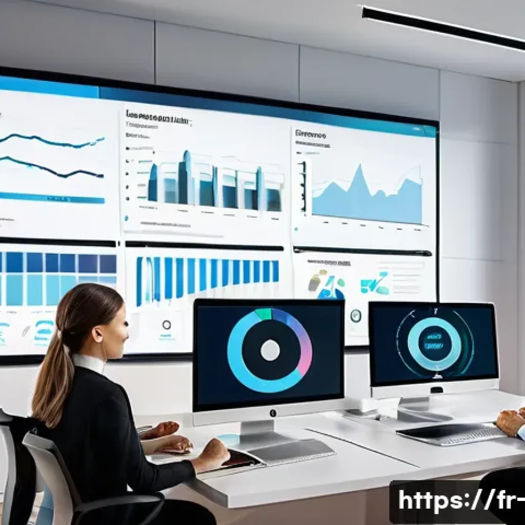 OTT와 브랜드 이미지 구축 - A modern digital marketing office scene showing a diverse team of young professionals analyzing OTT ...