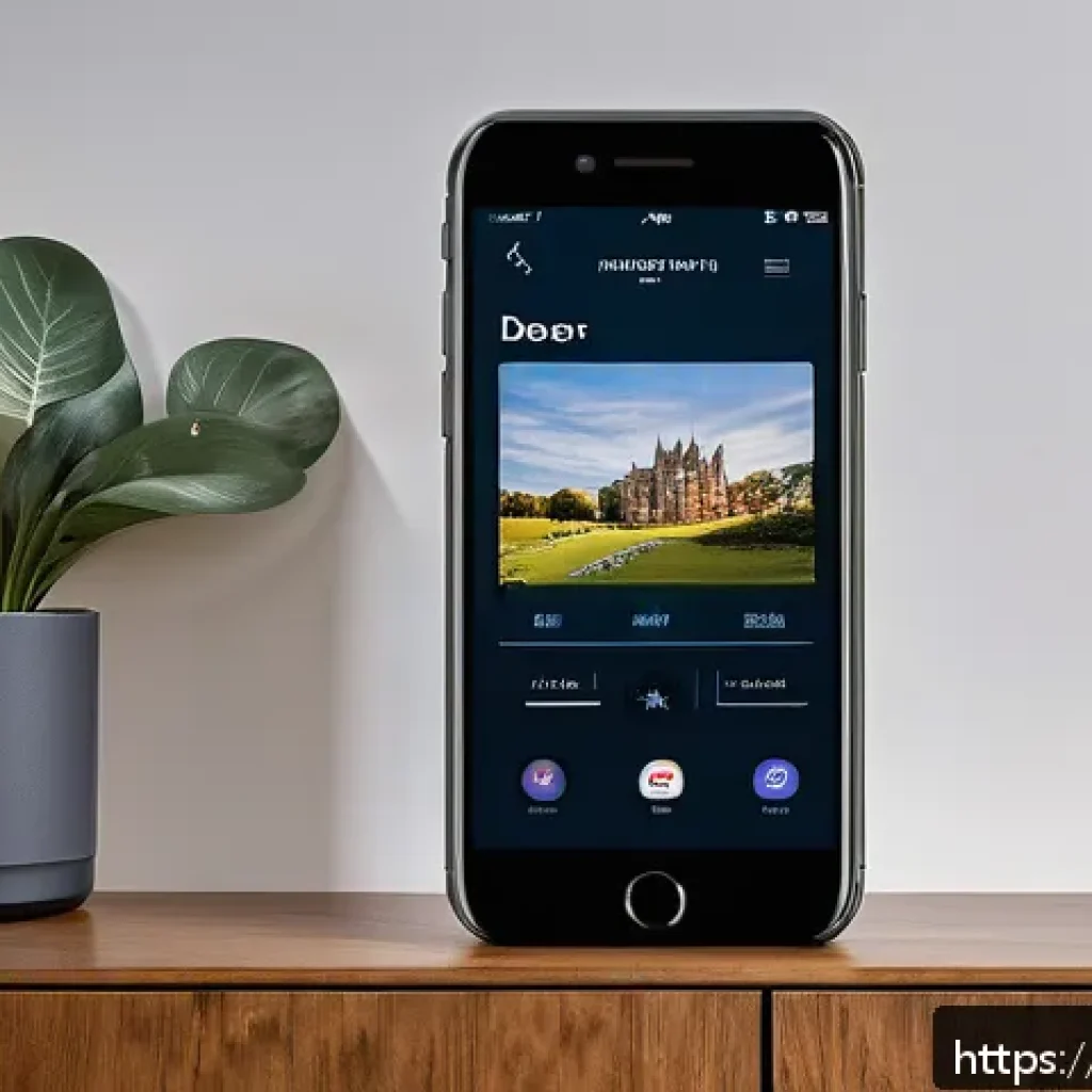 OTT와 모바일 스트리밍 - A modern smartphone displaying a sleek video streaming app interface in French, showing smooth playb...